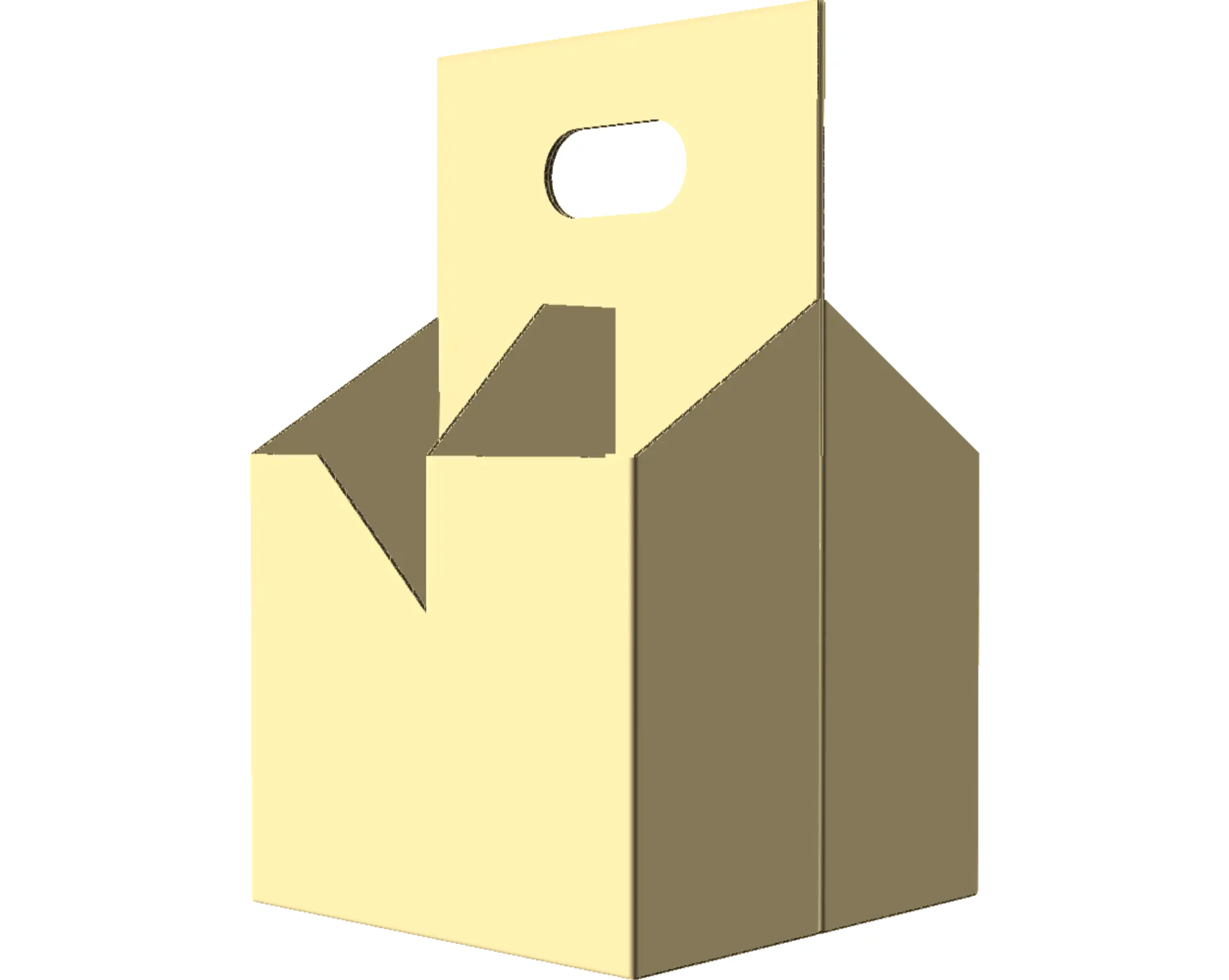 Kemasan Four Pack Bottle Carrier Box - Custom Packaging Four Pack Bottle Carrier Box